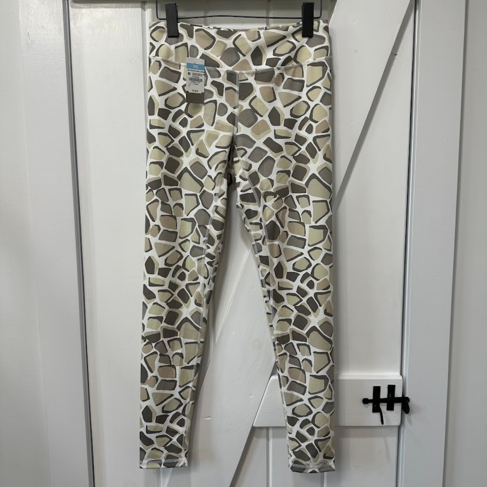 J.McLaughlin Womens Libby Cobblestone Leggings Size M Off White Gray Geo NEW